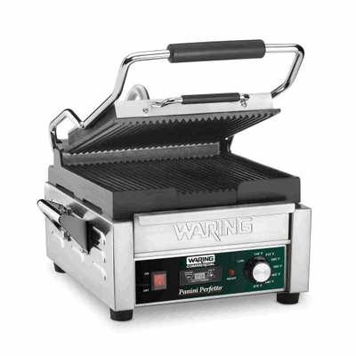 Waring WPG150TB Electric Single Compact Panini Grill - 208 Volts