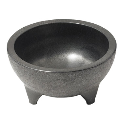Winco PMSB-56
56 Oz.
Polypropylene
Black
Molcajete Salsa Bowl