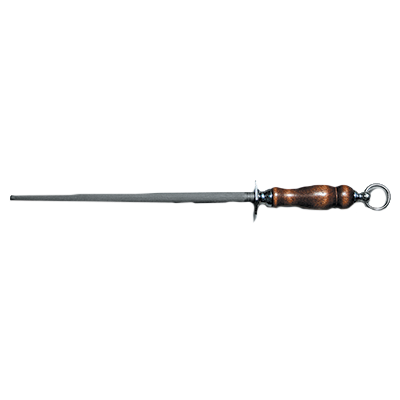 Dexter 7060 14" Butcher Steel with Rosewood Handle and Heavy Duty Ring