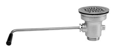 Fisher 24082 3 1/2&quot; Stainless Steel Sink Opening Twist Waste Standard Valve With Flat Strainer