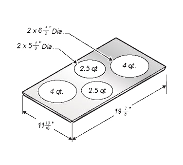 Wells 20434 12" x 20" Adapter Top