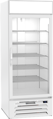 Beverage Air MMF27HC-1-W 30"W One-Section Glass Door MarketMax Freezer Merchandiser