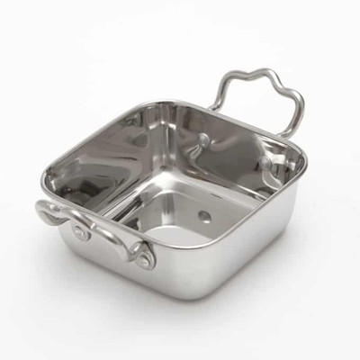 American Metalcraft MRPS45 4.5" x 3" Square Stainless Steel 14 Oz. Mini Roasting Pan