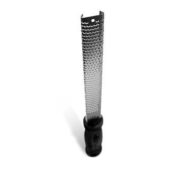 Matfer Bourgeat 440020 10-3/4"L x 3-3/8"W x 3/4"H Black Stainless Steel Microplane Classic Zester/Grater