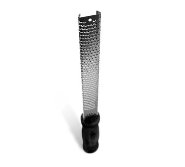 Matfer Bourgeat 440020 10-3/4"L x 3-3/8"W x 3/4"H Black Stainless Steel Microplane Classic Zester/Grater