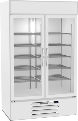 Beverage Air MMF44HC-1-W 47"W Two-Section Glass Door MarketMax DUAL TEMP Merchandiser