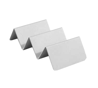 American Metalcraft MTSH3 4" L x 2" W x 1" H Stainless Steel Mini Taco Holder