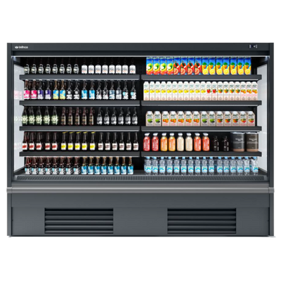 Infrico USA IAG-ML18PIM1 77&quot; W Stainless Steel Horizontal Case Air Curtain Refrigerated Open Merchandiser - 220 Volts