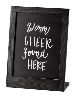 Cal-Mil 3818-811-87 Cinderwood Chalkboard Sign Dark Ash Gray Oak Wood Frame 10-3/8"W