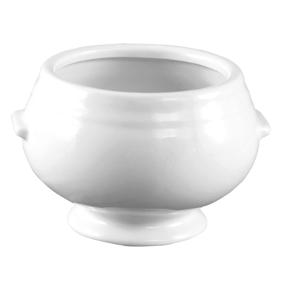 CAC China LN-12-P1 12 Oz. Super White Porcelain Lion Head Bouillon (2 Dozen Per Case)