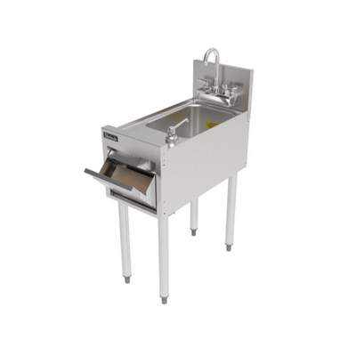 Perlick TSF12HS-STK 12" W x 24" D Stainless Steel TSF Series Underbar Hand Sink Unit