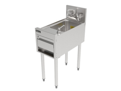 Perlick TSF12HS-STK 12" W x 24" D Stainless Steel TSF Series Underbar Hand Sink Unit