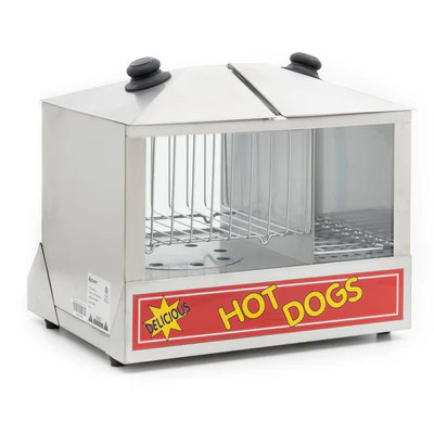 Adcraft HDS-1300W/100 18" W Side By Side Holds 100 Hot Dogs Hot Dog &amp; Bun Steamer - 1300 Watts