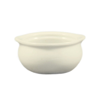 CAC China OC-12-W 12 Oz. American White Ceramic Round Onion Soup Crock (2 Dozen Per Case)