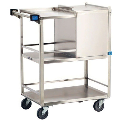 Lakeside 230 50 Lbs. Stainless Steel Mobile Ice Bin with Hinged Cover