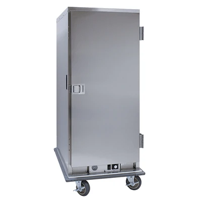 Cres Cor EB96 96 Covered Plates Stainless Steel Single Door Insulated Mobile Banquet Cabinet - 120 Volts