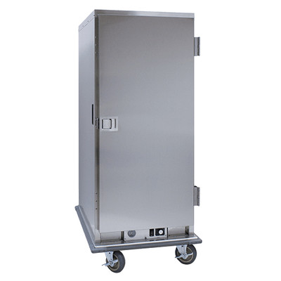 Cres Cor EB96 96 Covered Plates Stainless Steel Single Door Insulated Mobile Banquet Cabinet - 120 Volts