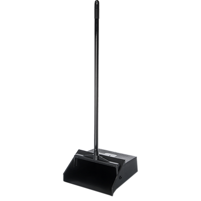 Carlisle 36141003 12" Wide Plastic Black Flo-Pac Duo-Pan Lobby Dust Pan