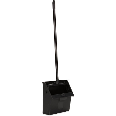 Carlisle 36141003 12" Wide Plastic Black Flo-Pac Duo-Pan Lobby Dust Pan