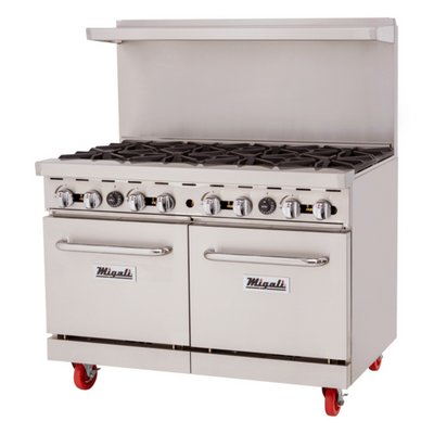 Migali C-RO8B-NG Competitor Series 48" Natural Gas 8 Burner Gas Range