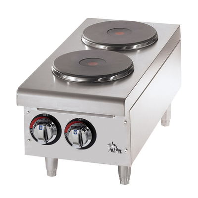 Star 502FF Star-Max® 12" Electric Countertop Hotplate with 2 Burners and Infinite Heat Control - 208/240V