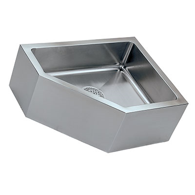 IMC Teddy FS-R 27" x 21" x 10.5" Stainless Steel Right Corner Mop Sink