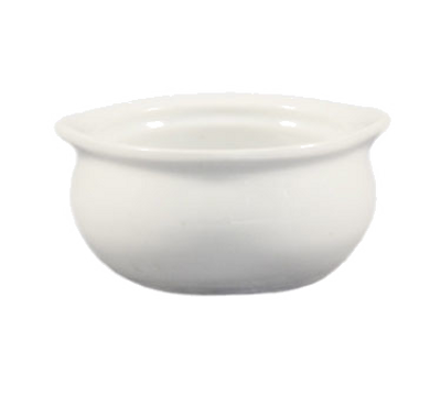 CAC China OC-12-P 12 Oz. Super White Porcelain Round Onion Soup Crock (2 Dozen Per Case)