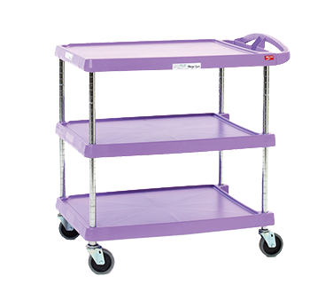 Metro MY2030-34AP Purple Utility Cart Plastic Shelf 34-3/8"W x 23-7/16"D x 35-1/2"H