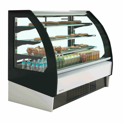 Infrico USA IDC-VBR12IR 50.69&quot; W Stainless Steel Full Service Refrigerated Curved Display Case - 115 Volts