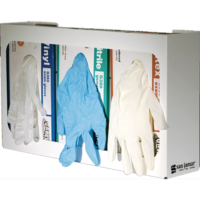 San Jamar G0804 3 Box Capacity Steel White Disposable Glove Dispenser