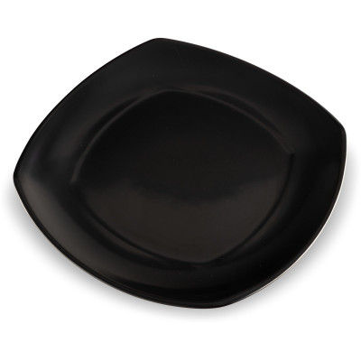 Carlisle 4330603 Plastic Black Square Dinner Plate