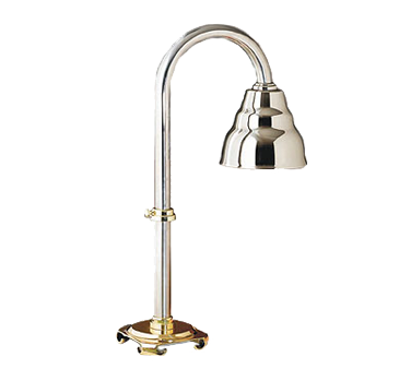 Bon Chef Single Brass Heat Lamp with 1 Bulb - 110 Volts 250 Watts