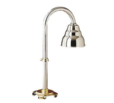 Bon Chef Single Brass Heat Lamp with 1 Bulb - 110 Volts 250 Watts