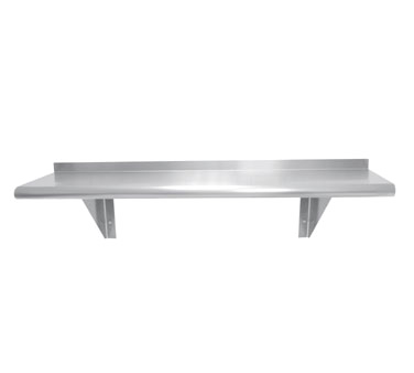 Advance Tabco WS-12-36-X 36" W x 12" D Stainless Steel 18 Gauge Satin Wall Mounted Special Value Shelf