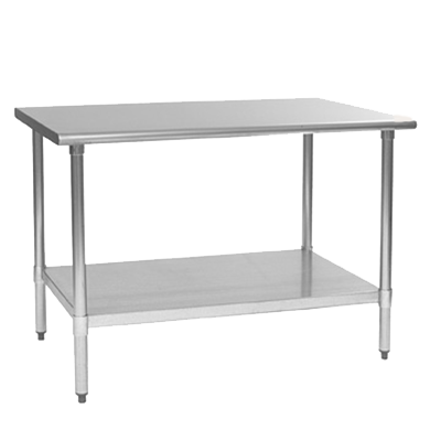 Eagle Group T3072B 72"W X 30"D 430 Stainless Steel Top Budget Series Work Table