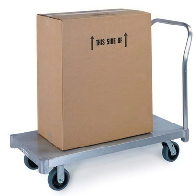 Lakeside 7516 50.5" W Aluminum Single Handle Platform Truck with 6" Casters