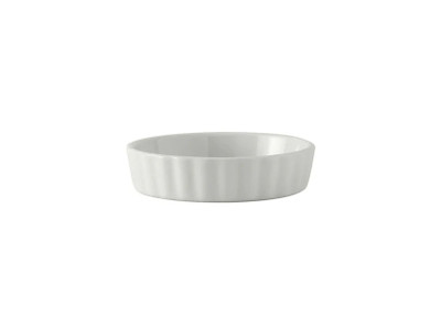 Tuxton BPK-0805 5" 8 Oz. Porcelain Porcelain White Round Creme Brule (1 Dozen)