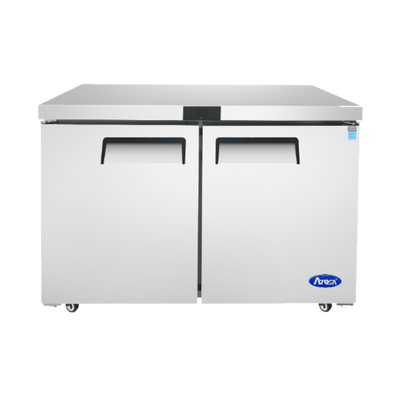 Atosa MGF8403GR 17.2 Cu. Ft. Solid Door Reach-In Undercounter Refrigerator - 115 Volts
