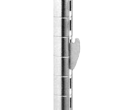 Metro 86Pq Qwikslot Post 86-5/8"H Clip Snaps Into Slot Brite Finish