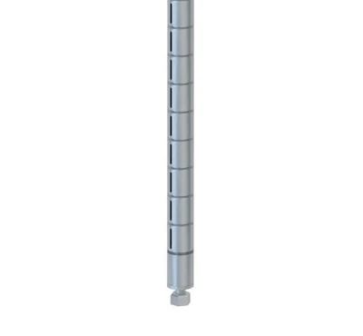 Metro 86Pq Qwikslot Post 86-5/8"H Clip Snaps Into Slot Brite Finish