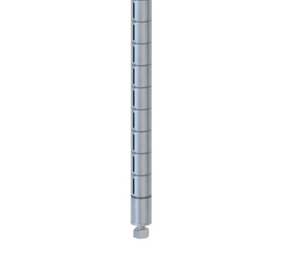 Metro 86Pq Qwikslot Post 86-5/8"H Clip Snaps Into Slot Brite Finish