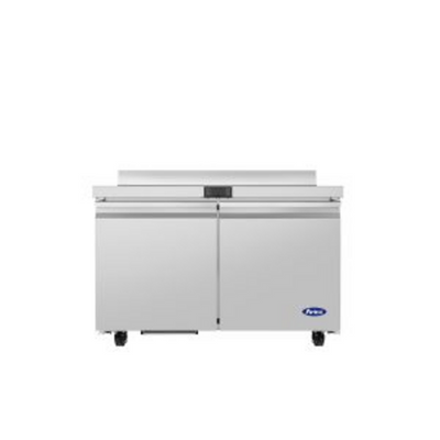 Atosa AWR48SD 12.22 Cu. Ft. Stainless Steel Field Reversible Self-Closing Doors Worktop Refrigerator - 115 Volts