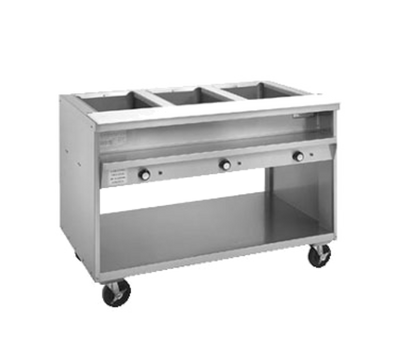 Randell 3513 3 Pans Stainless Steel Open Cabinet Base Electric Hot Food Table - 120 Volts