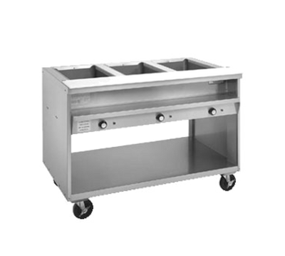 Randell 3513 3 Pans Stainless Steel Open Cabinet Base Electric Hot Food Table - 120 Volts