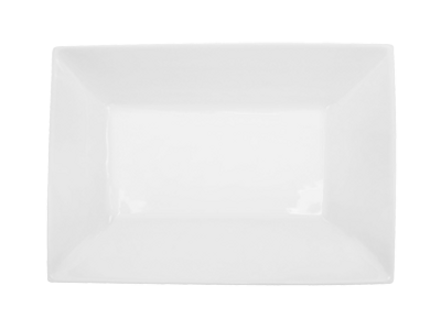 CAC China KSE-C13 Super White Porcelain Rectangular KingSquare Platter (1 Dozen)