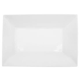 CAC China KSE-C13 Super White Porcelain Rectangular KingSquare Platter (1 Dozen)