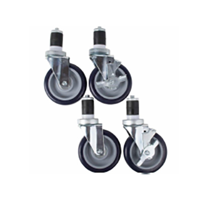 Adcraft ES-1 4&quot; Dia. Casters with Brakes - 4 per Set