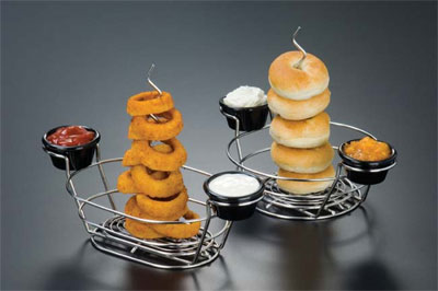 American Metalcraft ORHO2 Stainless Steel Oval Onion Ring Spindle