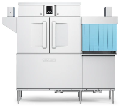 Hobart CL66C-BAS+BUILDUP Low Temp Conveyor Dishwasher 0.62 Gallons and Rack Stainless Steel Enclosure Panels