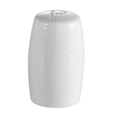 CAC China BST-PS 1.38" Dia. Super White Porcelain Round Embossed Boston Pepper Shaker (4 Dozen Per Case)
